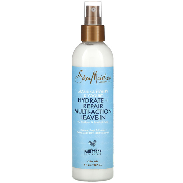 SheaMoisture‏, Hydrate + Repair Multi-Action Leave-In, Manuka Honey & Yogurt, 8 fl oz (237 ml)