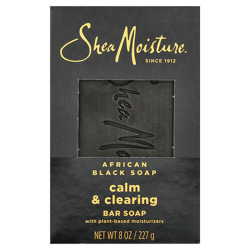 Sheamoisture African Black Bar Soap, with Plant-Based Moisturizers, 8 oz (227 g)