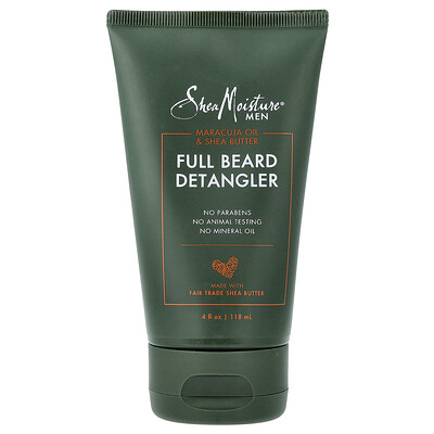 Photos - Hair Styling Product Shea Moisture SheaMoisture SheaMoisture, Men, Full Beard Detangler, Maracuja Oil & Shea Butter, 4 fl oz  SMT-25072 (118 ml)