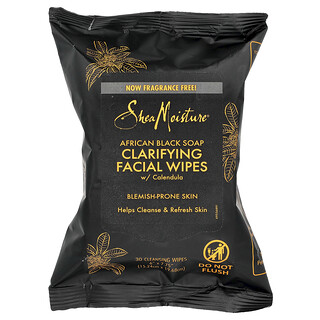 SheaMoisture, 非洲黑皂淨膚潔面濕巾，30 張裝
