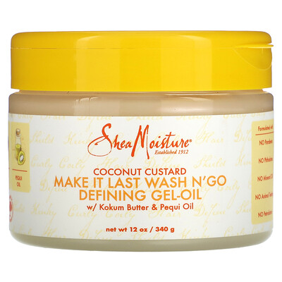 

SheaMoisture Make It Last Wash N'Go Defining Gel-Oil Coconut Custard 12 oz (340 g)