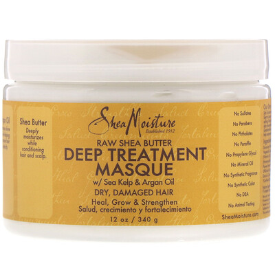 SheaMoisture Raw Shea Butter, Deep Treatment Masque, 12 oz (340 g)