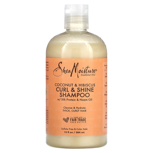 Sheamoisture‏ Curl And Shine Shampoo Thick Curly Hair Coconut And Hibiscus 13 Fl Oz 384 Ml 1082