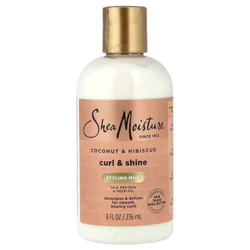 SheaMoisture, Curl & Shine, Styling Milk, Coconut & Hibiscus, 8 fl oz (236 ml)