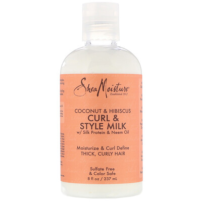 SheaMoisture Coconut & Hibiscus, Curl & Style Milk, 8 fl oz (237 ml)