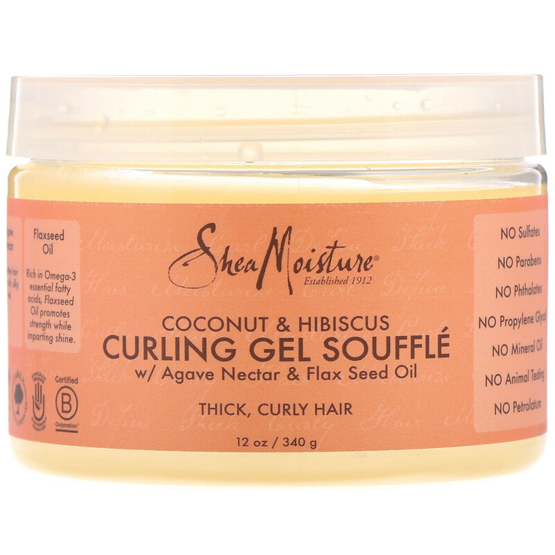 SheaMoisture, Curling Gel Souffle, Coconut & Hibiscus, 340 g