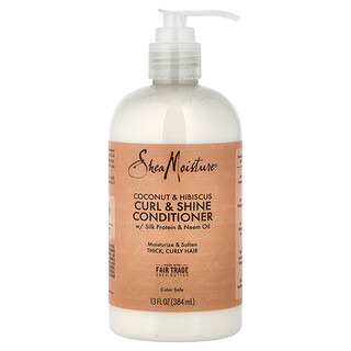SheaMoisture, Curl & Shine Conditioner, Coconut & Hibiscus, 13 fl oz (384 ml)