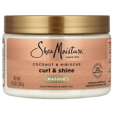 Product Image for SheaMoisture, Curl & Shine Hair Masque, Coconut & Hibiscus, 11.5 oz (326 g)