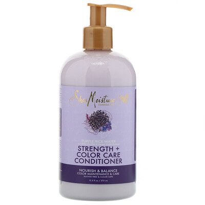 SheaMoisture Purple Rice Water, Strength + Color Care Conditioner, 12.5 fl oz (370 ml)