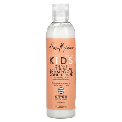 SheaMoisture  Kids 2-In-1 Curl & Shine Shampoo & Conditioner  Coconut & Hibiscus  8 fl oz (237 ml)