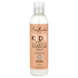 SheaMoisture, Детский шампунь и кондиционер для завивки и блеска 2-в-1, кокос и гибискус, 237 мл (8 жидк. унц.)