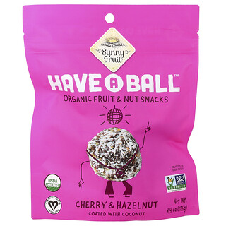 Sunny Fruit, Have A Ball™, Organic Fruit & Nut Snacks, Cherry & Hazelnut, 4.4 oz (126 g)