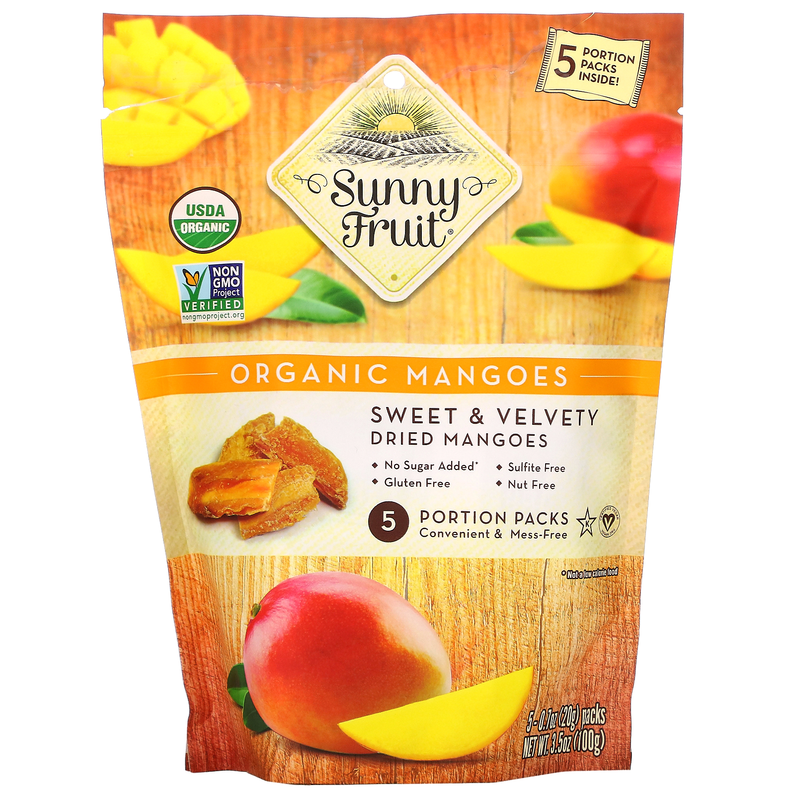Sunny Fruit 最大61%OFFクーポン オーガニックマンゴー 食べきりパック5袋 各20g 【限定製作】 0.7オンス
