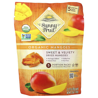 Sunny Fruit, Bio szárított mangó, 5 adagos csomag, 20 g/db