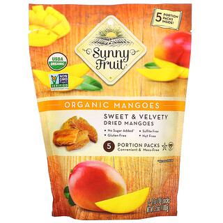 Sunny Fruit, オーガニックマンゴー、食べきりパック5袋、各20g（0.7オンス）