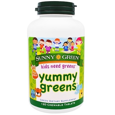

Sunny Green Вкусная зелень, фруктовый пунш, 120 жевательных таблеток
