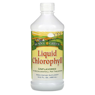 

Sunny Green, Liquid Chlorophyll, Unflavored, 100 mg, 16.2 fl oz (480 ml)