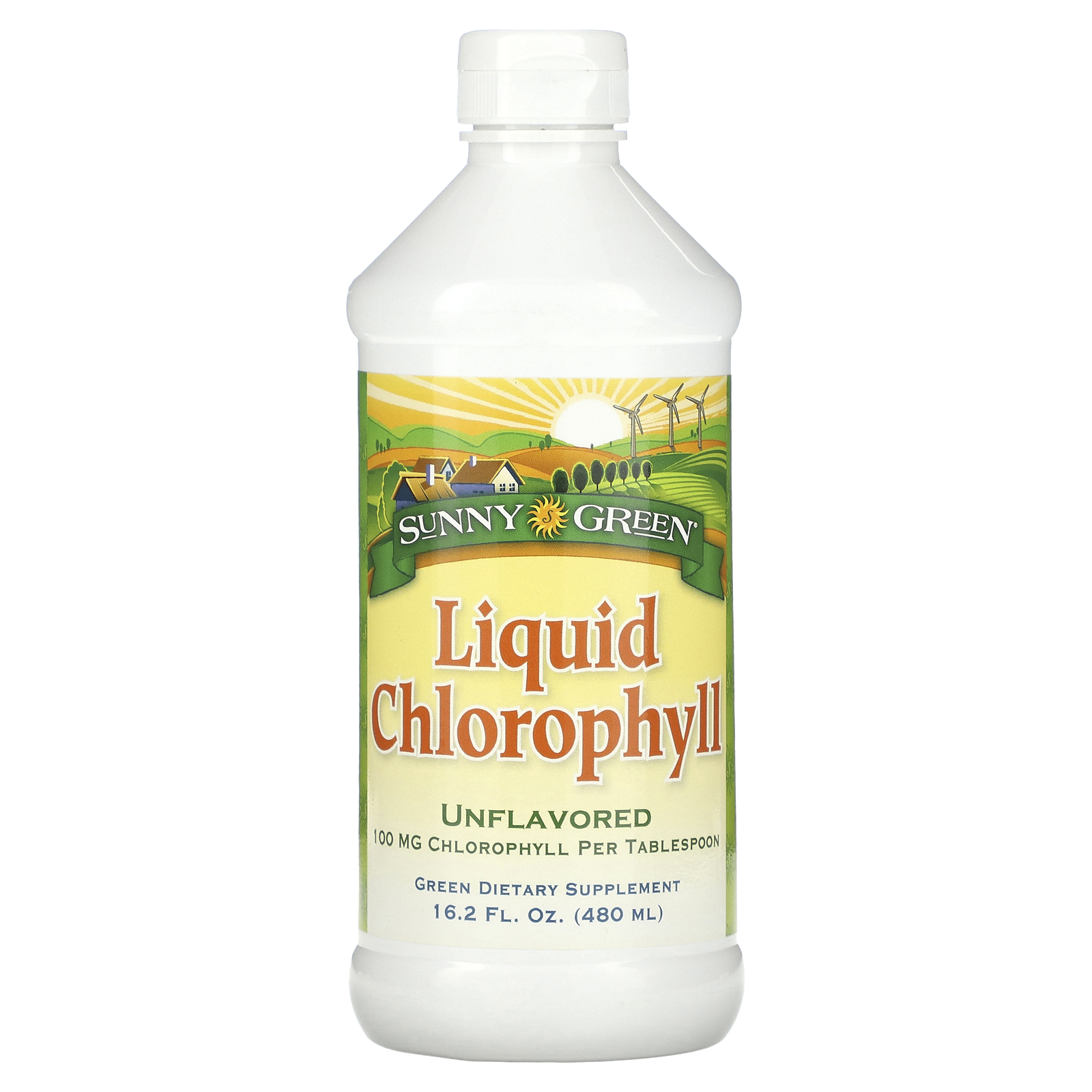 Sunny Green, Liquid Chlorophyll, Unflavored, 100 mg, 16.2 fl oz (480 ml