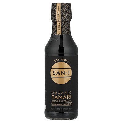 San-J, Salsa de soya elaborada con tamari orgánico, 296 ml (10 oz. líq.)