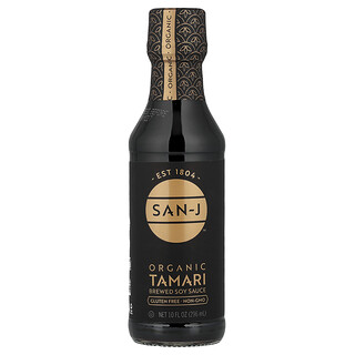 San-J, Sos de soia organic Tamari preparat, 10 fl oz (296 ml)