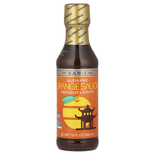 San-J, Sos pomarańczowy, do azjatyckiej glazury i dania typu stir-fry, bezglutenowe, 296 ml