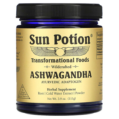 

Sun Potion, Ashwagandha Powder, Wildcrafted , 3.9 oz (111 g)