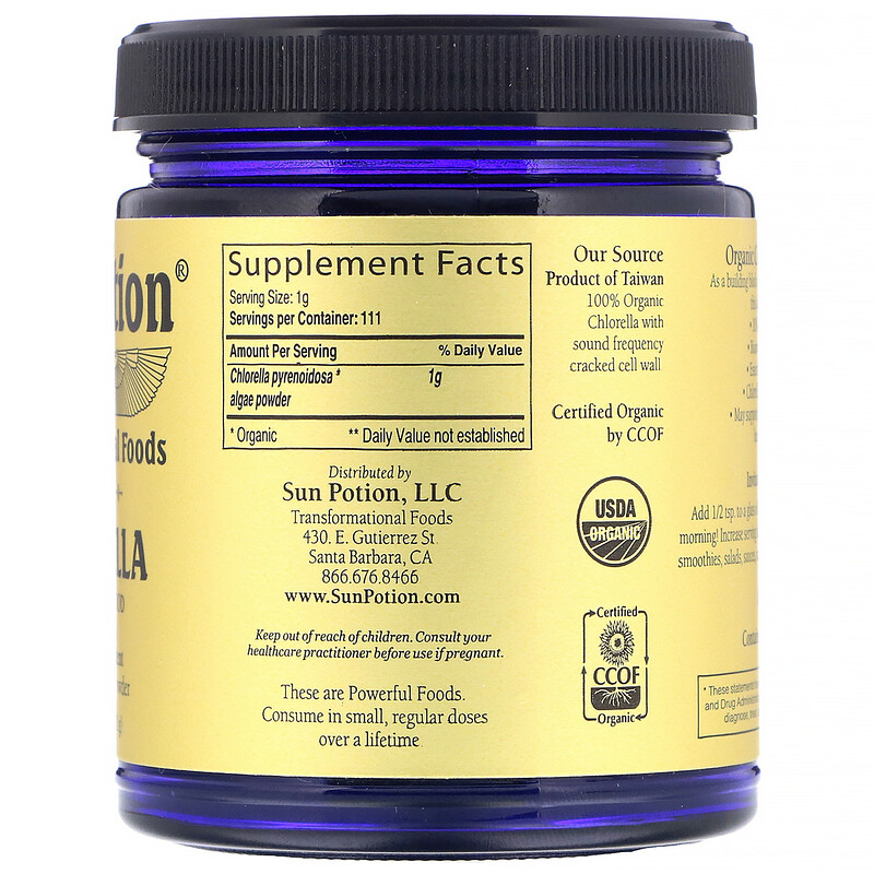 Sun Potion, Chlorella Powder, Organic, 3.9 oz (111 g) iHerb