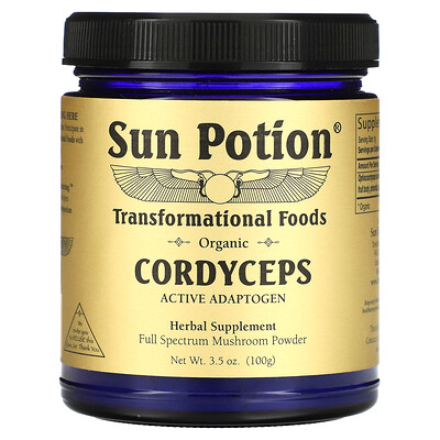 

Sun Potion, Cordyceps Powder, Organic, 3.5 oz (100 g)