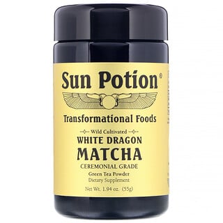 Sun Potion, Wild Cultivated, White Dragon Matcha, 세레모니얼 등급, 녹차 가루, 1.94 oz (55 g)