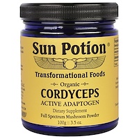 Cordyceps Порошок из Натуральных Грибов, Органический, 3,5 унции (100 г) - изображение