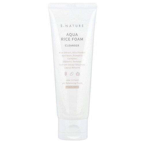 S.nature Aqua Rice Foam Cleanser, 2.7 fl oz (80 ml)