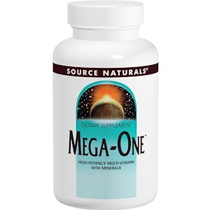 Source Naturals, Mega-One, Высокоэффективные мультивитамины и минералы, 60 таблеток
