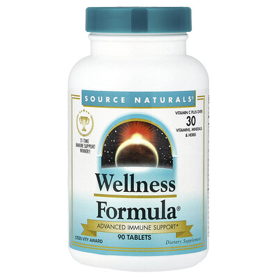 Source Naturals, Wellness Formula, Refuerzo inmunitario avanzado, 90 comprimidos