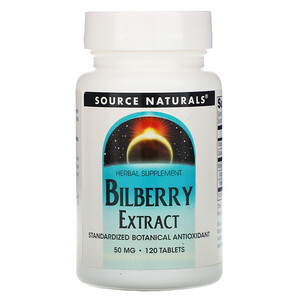 Отзывы о Сорс Начэралс, Bilberry Extract, 50 mg, 120 Tablets