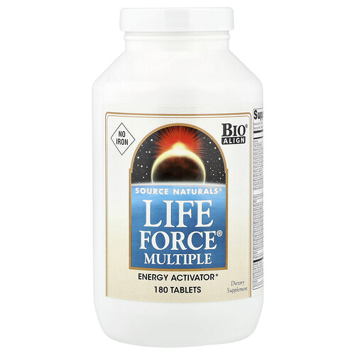 Source Naturals ライフフォース® マルチプル、ノーアイアン、180タブレット
