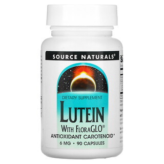 Source Naturals, Lutéine, 6 mg, 90 capsules