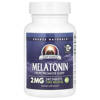 Source Naturals, Melatonin, Time Release, 2 mg, 240 Tablets