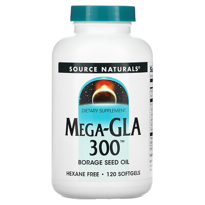 

Source Naturals Mega-GLA 300, 120 мягких таблеток