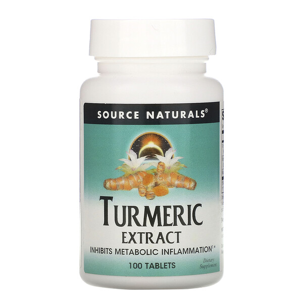 Source Naturals, ΡΠΊΡΡΡΠ°ΠΊΡ ΠΊΡΡΠΊΡΠΌΡ, 100Β ΡΠ°Π±Π»Π΅ΡΠΎΠΊ