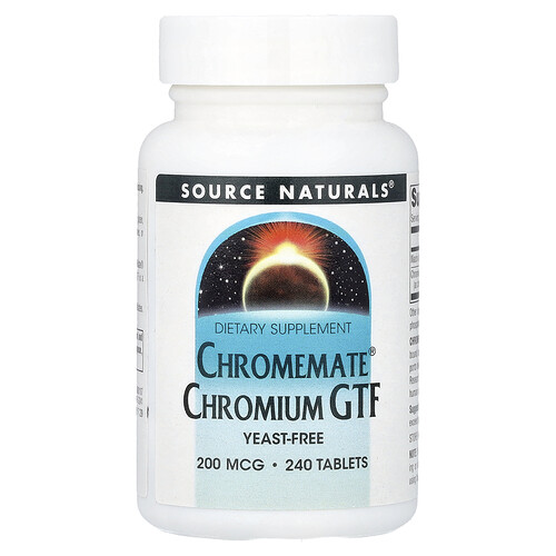 Source Naturals Chromemate® クロミウム GTF 200mcg タブレット240粒
