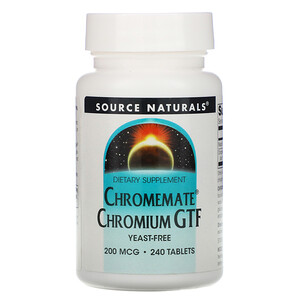Отзывы о Сорс Начэралс, Chromemate Chromium GTF, 200 mcg, 240 Tablets
