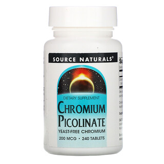 Source Naturals, Chromium Picolinate, 200 mcg, 240 Tabletten