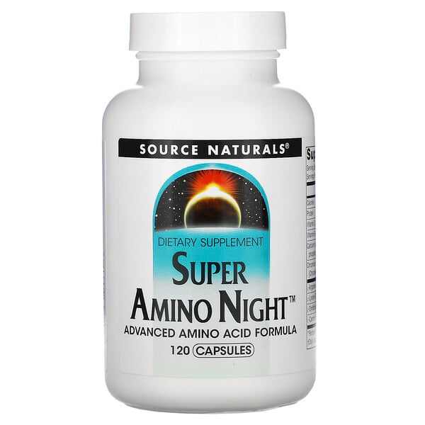 Source Naturals, Super Amino Night, 캡슐 120정