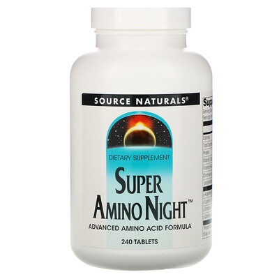 Source Naturals Super Amino Night, 240 таблеток