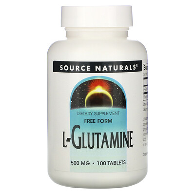 Source Naturals L-глутамин, 500 мг, 100 таблеток