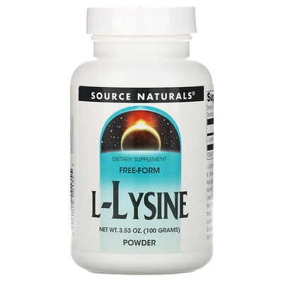 Source Naturals L-Lysine Powder, 3.53 oz (100 g)