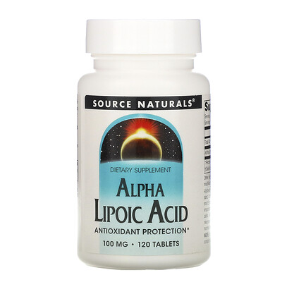 Source Naturals Альфа-липоевая кислота 100 мг 120 таблеток