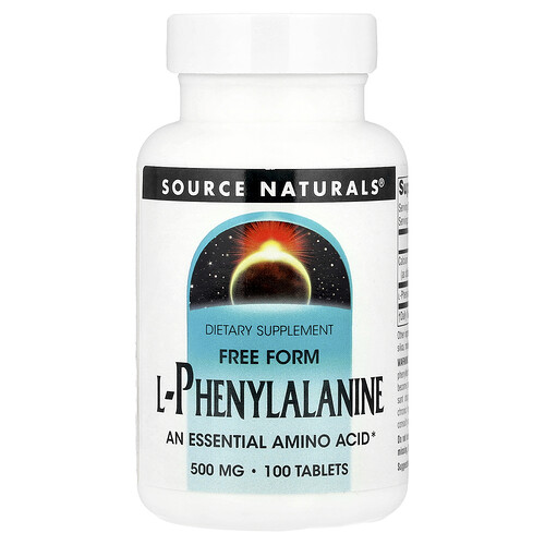 Source Naturals, L-Phenylalanine, 500 mg, 100 Tablets (250 mg per Tablet)