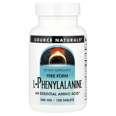 Source Naturals  L-Phenylalanine  100 Tablets