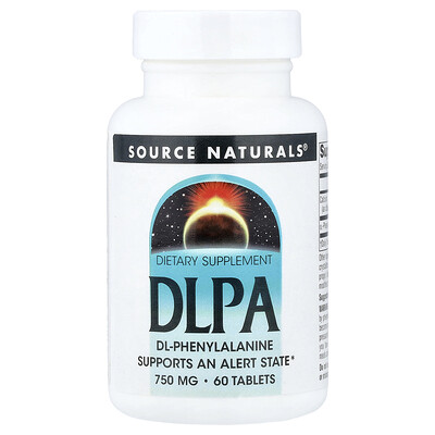 Source Naturals, DLPA, 750 mg, 60 Comprimidos